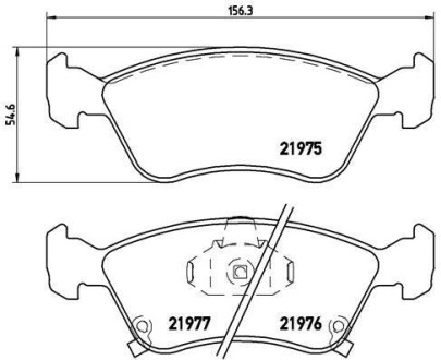 Комплект тормозных колодок, дисковый тормоз - BREMBO P 83 041