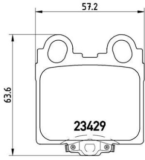 Комплект тормозных колодок, дисковый тормоз - BREMBO P 83 045