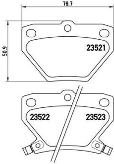 Комплект тормозных колодок, дисковый тормоз - BREMBO P 83 052