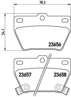 Комплект тормозных колодок, дисковый тормоз - BREMBO P 83 057