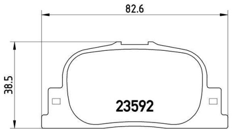 Комплект тормозных колодок, дисковый тормоз - BREMBO P 83 063