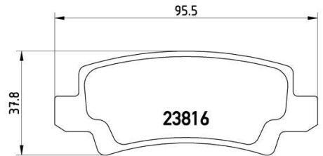 Комплект тормозных колодок, дисковый тормоз - BREMBO P 83 065