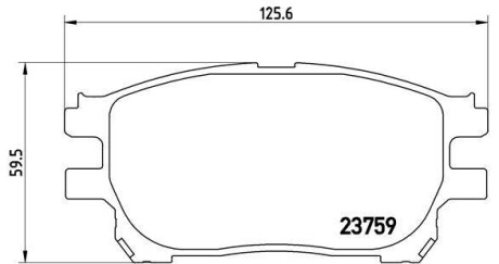 Комплект тормозных колодок, дисковый тормоз - (0446528490, 0446528500) BREMBO P 83 070