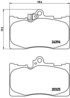 Гальмівні колодки пер. Lexus GS/IS/RC 15- - BREMBO P 83 072