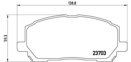 Комплект гальмівних колодок - BREMBO P83078