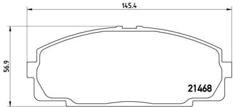 Комплект тормозных колодок, дисковый тормоз - BREMBO P 83 092