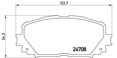 Комплект тормозных колодок, дисковый тормоз - (04465B1360, 044650D130, 0446552190) BREMBO P 83 101