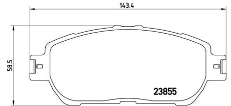 Комплект тормозных колодок, дисковый тормоз - BREMBO P 83 105