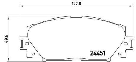 Комплект тормозных колодок, дисковый тормоз - BREMBO P 83 106