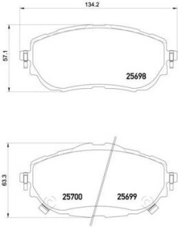 Klocki ham. AURIS 10/12- COROLLA 6/13- - BREMBO P83150