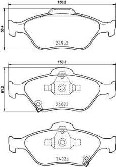 Комплект тормозных колодок - BREMBO P 83 159