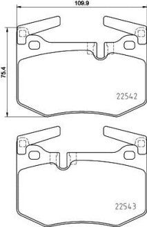 KLOCKI HAMULCOWE TYL - (044660W070) BREMBO P 83 164 (фото 1)