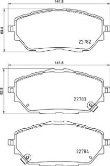 Гальмівні колодки пер. Toyota Corolla 18- - (04465F4021, 04465F4020, 04465F4010) BREMBO P 83 171