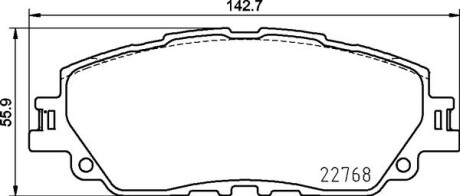 Гальмівні колодки пер. Toyota Rav4 18- - (446576010, 0446576010, 0446533480) BREMBO P 83 172