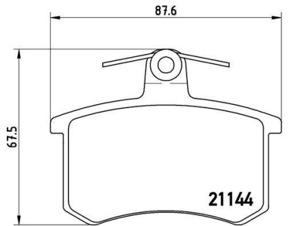 Комплект тормозных колодок, дисковый тормоз - BREMBO P 85 013