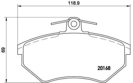 Комплект тормозных колодок, дисковый тормоз - BREMBO P 85 015