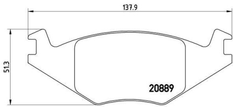 Комплект тормозных колодок, дисковый тормоз - BREMBO P 85 019