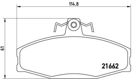 Комплект тормозных колодок, дисковый тормоз - BREMBO P 85 022