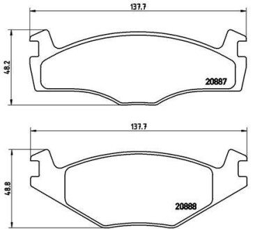 Комплект тормозных колодок, дисковый тормоз - BREMBO P 85 024