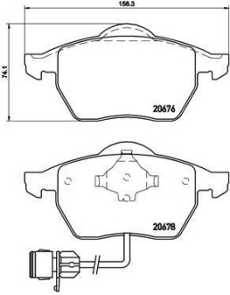 Комплект тормозных колодок, дисковый тормоз - BREMBO P 85 026