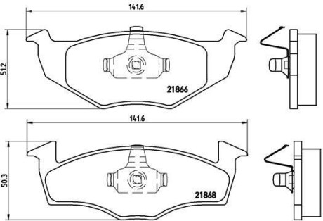 Комплект тормозных колодок, дисковый тормоз - BREMBO P 85 030