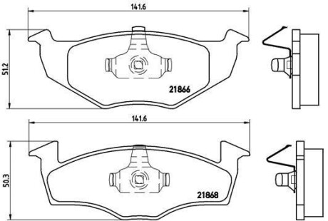 Комплект тормозных колодок, дисковый тормоз - BREMBO P 85 031