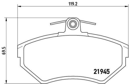 Комплект тормозных колодок, дисковый тормоз - BREMBO P 85 032