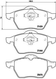 Комплект тормозных колодок, дисковый тормоз - BREMBO P 85 036