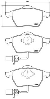 Комплект тормозных колодок, дисковый тормоз - BREMBO P 85 037