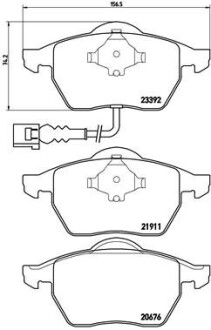 Комплект тормозных колодок, дисковый тормоз - BREMBO P 85 045