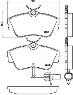 Комплект тормозных колодок, дисковый тормоз - BREMBO P 85 050