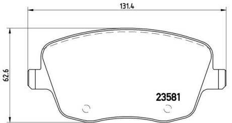 Комплект тормозных колодок, дисковый тормоз - BREMBO P 85 057