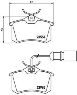 Комплект тормозных колодок, дисковый тормоз - BREMBO P 85 058