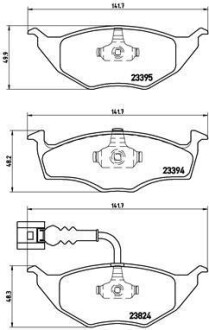 Комплект тормозных колодок, дисковый тормоз - BREMBO P 85 063