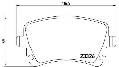 Комплект тормозных колодок, дисковый тормоз - BREMBO P 85 064