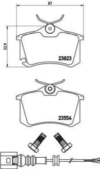 Комплект тормозных колодок, дисковый тормоз - BREMBO P 85 066