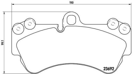 Комплект тормозных колодок, дисковый тормоз - BREMBO P 85 069