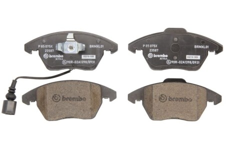 Гальмівні колодки пер. A1/A3/Altea/Beetle/Caddy/Up (04-21) - BREMBO P85075X