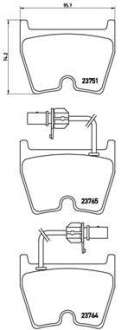 Комплект тормозных колодок, дисковый тормоз - BREMBO P 85 078