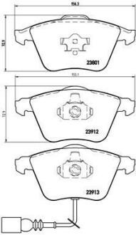 Комплект тормозных колодок, дисковый тормоз - BREMBO P 85 079