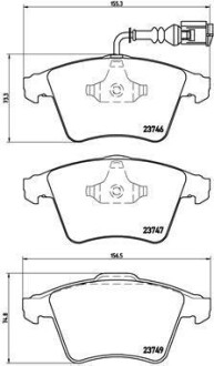 Гальмівні колодки пер. T5 03- (R17) - BREMBO P 85 082