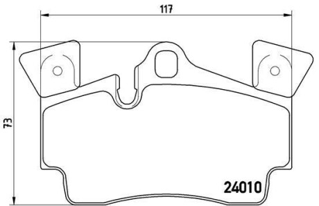 Комплект тормозных колодок, дисковый тормоз - BREMBO P 85 088