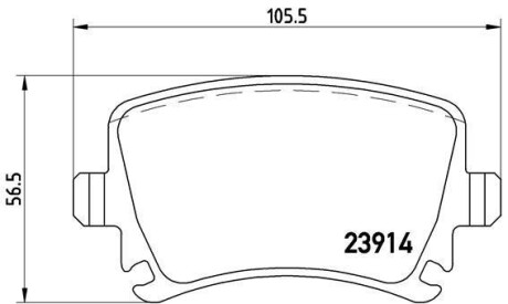 Комплект тормозных колодок, дисковый тормоз - BREMBO P 85 095