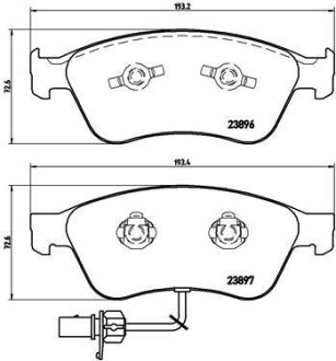 Гальмівні колодки пер. A6/A8 (02-16) - BREMBO P 85 102