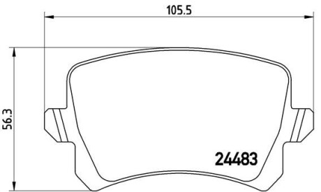 Гальмівні колодки зад. Caddy III/Golf V/Audi A4 03- - BREMBO P 85 108