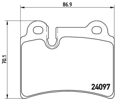 Комплект тормозных колодок, дисковый тормоз - BREMBO P 85 111