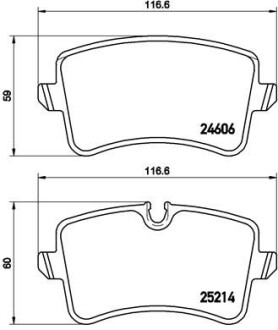 Комплект тормозных колодок, дисковый тормоз - BREMBO P 85 117