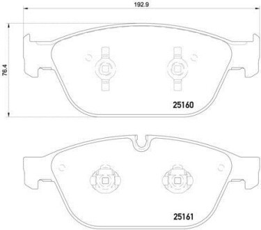 Klocki hamulc. audi a8 09- przуd - (4H0698151H, 4H0698151E, 4H0698151L) BREMBO P85128