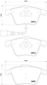 Klocki ham. A3 S3 TT GOLF VI.. - BREMBO P 85 129