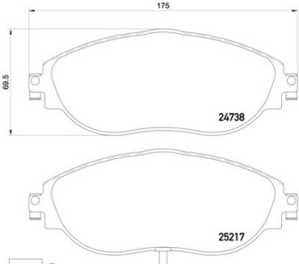 Колодки дискового гальма - BREMBO P85131X